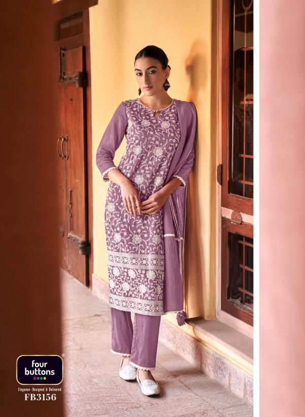 Four Buttons Pearl 8 Viscose Kurti With Bottom Dupatta Collection